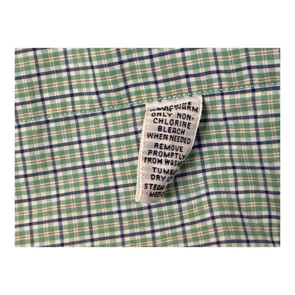 Ralph Lauren Mens 2XL Classic Fit Green Blue Short Sleeve Button Down Shirt - Picture 13 of 13